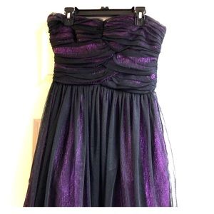Purple and black party dress